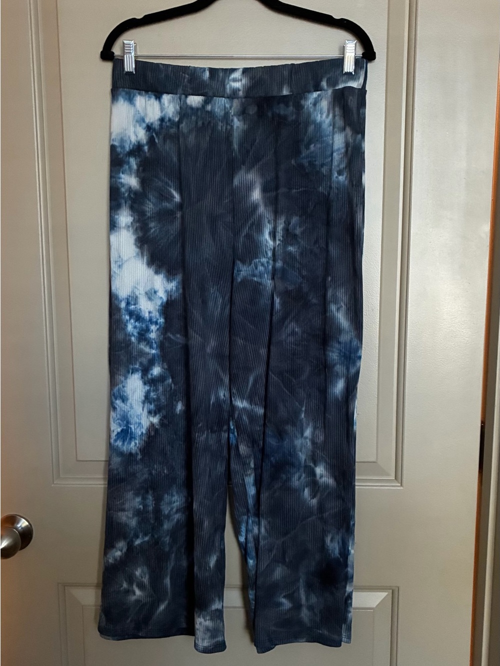 Dressed in Lala Navy Tie Dye Wide-Leg Pants XL